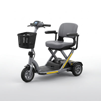 Foldable Mobility Scooter Designed for Independence, Three Speed Modes, Assembly-Free Setup, All-Terrain Safety
