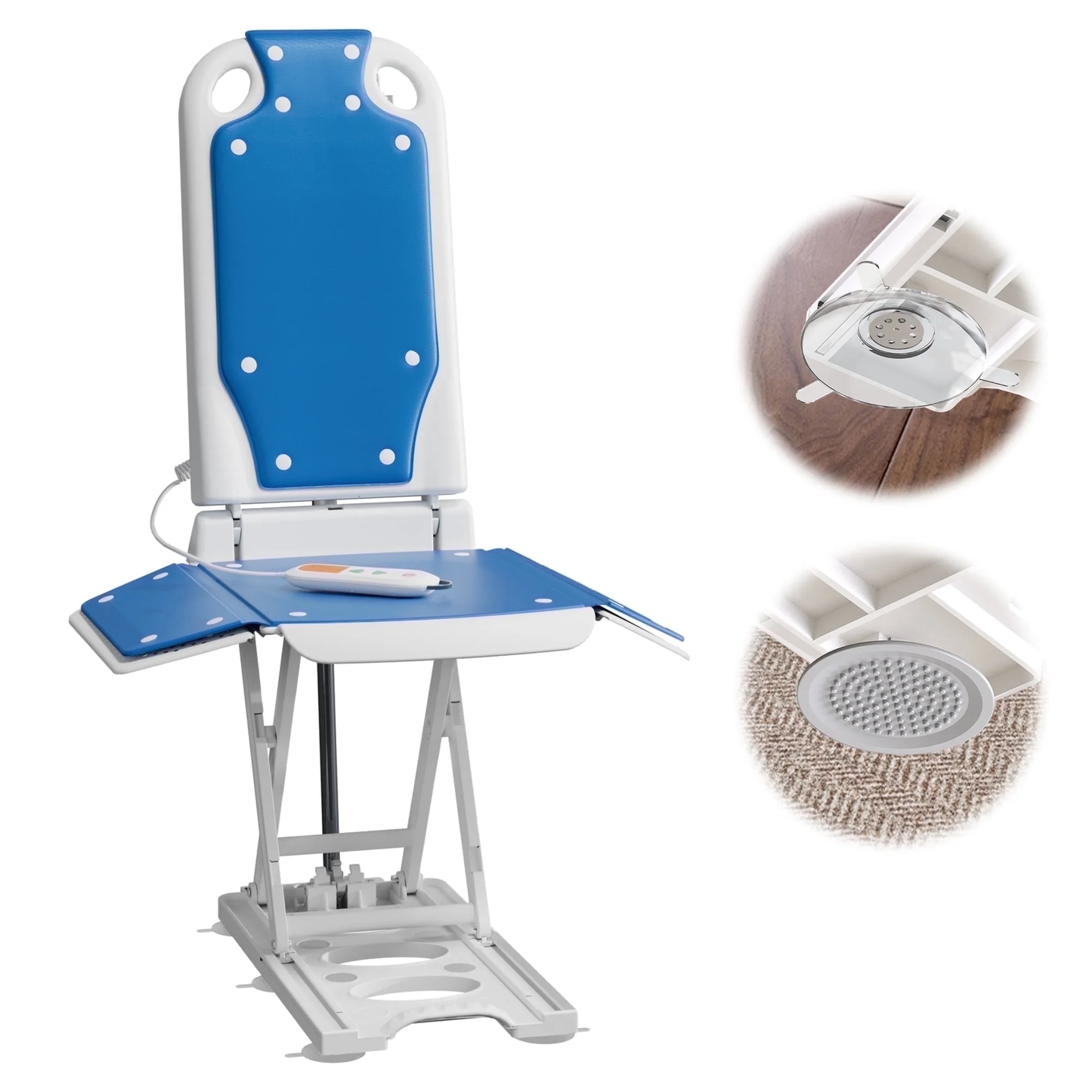 Electric Chair Lift for Elderly, IP68 Waterproof Bath Lift Chair, 300 LBS Fall Assist Devices to Lift Seniors from Floor, Lifts to 20"
