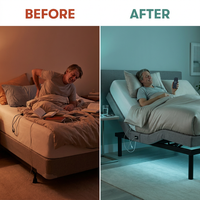 S655 Adjustable Bed Base — Before & After