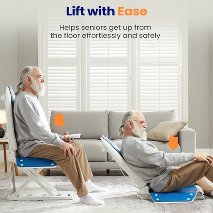 Electric Chair Lift for Elderly, IP68 Waterproof Bath Lift Chair, 300 LBS Fall Assist Devices to Lift Seniors from Floor, Lifts to 20"