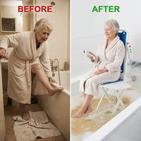 Electric Chair Lift Devices to Lift Elderly off Floor, Height Adjustable, Support up to 310 LBS, for Seniors, Patient — Before & After