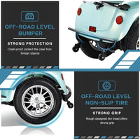 4-Wheel Mobility Scooter Built to Navigate Any Terrain, 800W Motor, Adjustable Seat, Storage Box