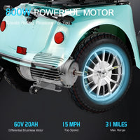 4-Wheel Mobility Scooter Built to Navigate Any Terrain, 800W Motor, Adjustable Seat, Storage Box