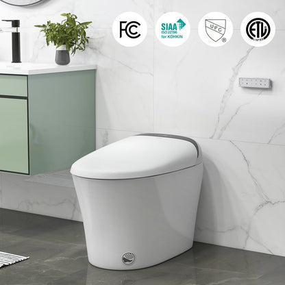 One-Piece Elongated Smart Toilet Bidet 1.28 GPF Dual-flush