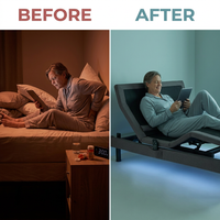 S755 Adjustable Bed Base — Before & After