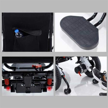 Maidesite 17.5-Inch 500W Wide Seat Lightweight Electric Folding Wheelchair (SAK33689)