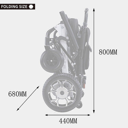 Mate Lightweight 250LBS Foldable Electric Dual Motor Power Motorized Mobility Wheelchair (SAK79245)